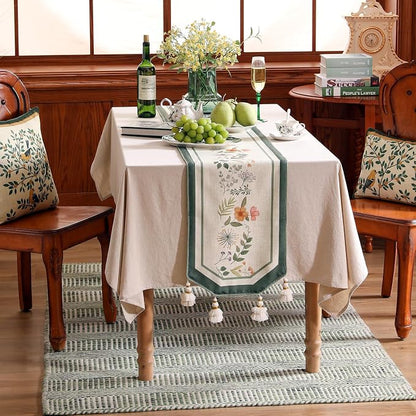 bilin gaier Designer Linen Small Table Runner, French Farmhouse Shabby Chic - Image 3