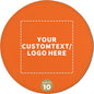 10 Round Foam Bud Coasters Pack, 4 inch - Customizable Text, Logo - PU Foam, Party Favor - Neon Orange