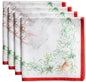 Maison d' Hermine Cloth Napkins Set of 4 100% Cotton for Thanksgiving Christmas Decorations Everyday Reusable Square Fall Napkins Cloth Washable Dinner Party (Christmas Tradition, 20"x20")