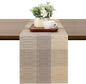 Table Runner 53 Inches Long, Vinyl Woven Farmhouse Table Runners | Washable by Chitomars