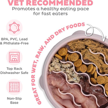 Outward Hound Fun Feeder Slo Bowl – Small 3/4-Cup Capacity, Slow Feeding - Image 3