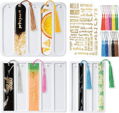 HeyClear Bookmarks Resin Silicone Molds Kit, Casting Molds by HeyClearResin