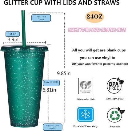 Suertestarry Tumbler with Straw and Lid, Water Bottle Iced Coffee Travel Mug Cup - Image 2