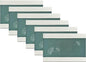 Placemats Set of 6 Vinyl Heat-resistand Kitchen Table Setting Mats Washable Table Mats （Ginkgo Green）