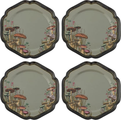 Karma, 8.75 inches Melamine Salad Plates Set of 4, Reusable Dishwasher Safe by KarmaGifts