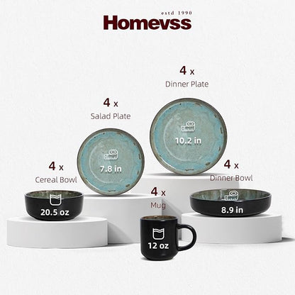 HomeVss 20-Piece Dinnerware Set - Image 2
