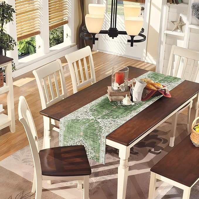 Snycler Table Runner Boho Table Runners Vintage Elegant Farmhouse Table Center - Image 2