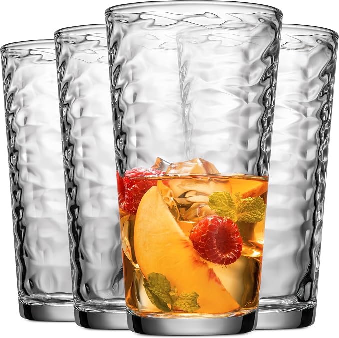 Glaver's Drinking Glasses Set of 10 Highball Glass Cups, 17 Oz Cooler - Image 3