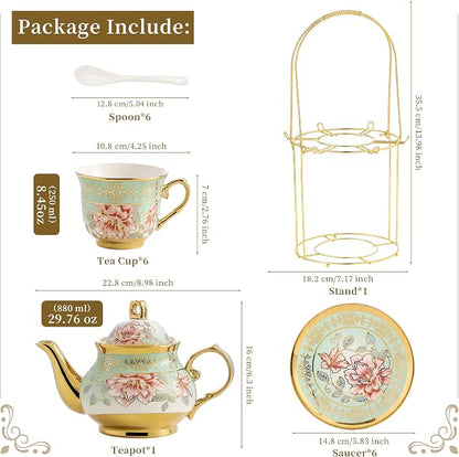 20 Pieces Porcelain Tea Set - Image 5