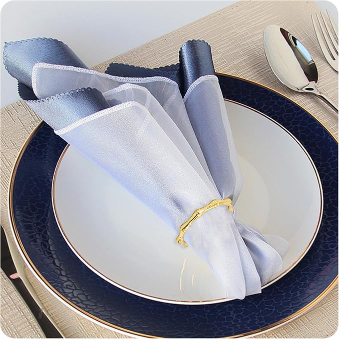 pson 6Pcs Bamboo Knuckles Style Napkin Rings - Image 4