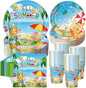Pickmesh 250 Pcs Hello Summer Plates Napkins and Cups Beach Party Decorations by Pickmesh