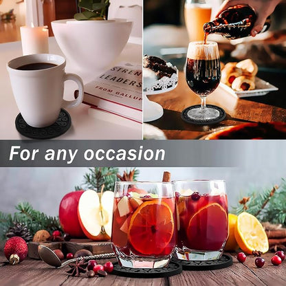 Silicone Coasters for Drinks, Resistant Reusable Drink Coasters-Great Gift for - Image 5