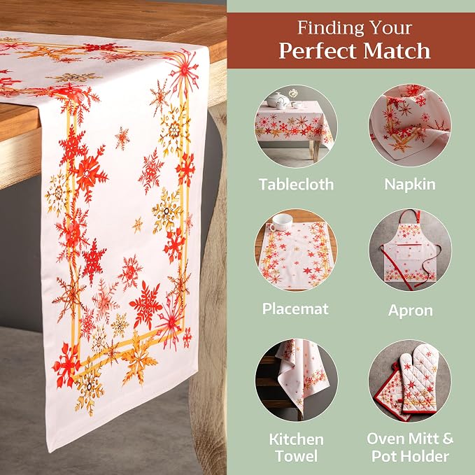 Maison d' Hermine Table Runner 100% Cotton 14.50" x 72" | Table Runners 72 - Image 5
