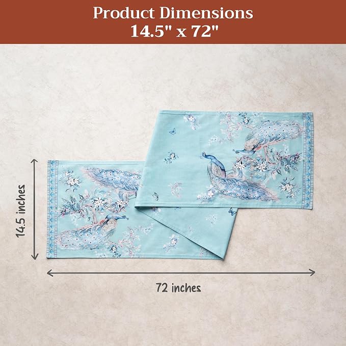 Maison d' Hermine Table Runner 100% Combed Cotton 14.5"x72" | Table Runners 72 - Image 5