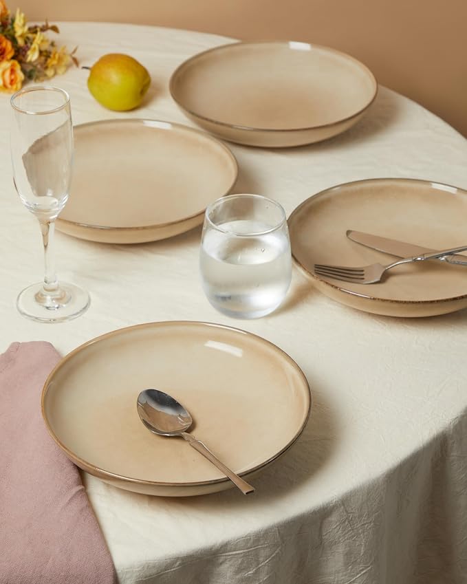 8.75 Inch Large Ceramic Pasta Bowls, 32 Oz Reactive Glaze Stoneware Pasta - Image 5