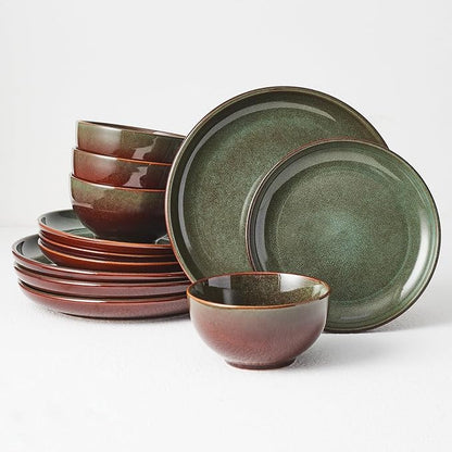 Stoneware Dinnerware Sets Service by Pokini