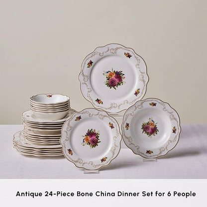 Karaca Forever Bone China Antique 24-Piece Dinner Set - Image 3