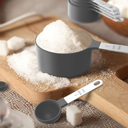 Measuring Cups & Spoons Set, Stackable Cups and Spoons | Nesting Measure Cups - Image 6