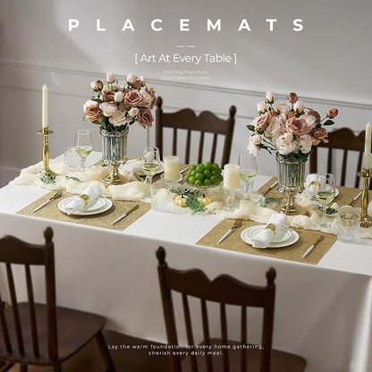 Leetaltree Gold Placemats Set of 6 - Image 2