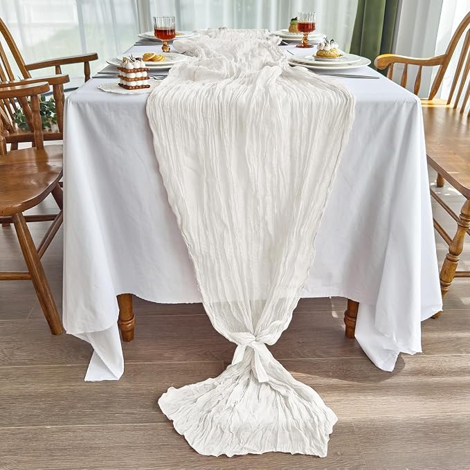 IVAPUPU Ivory Table Runner 120 Inches - Image 4