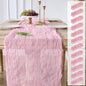 12 Pack Pink Cheesecloth Table Runners, 120 Inch 10Ft Blush Pink Gauze Table by YARGEZON