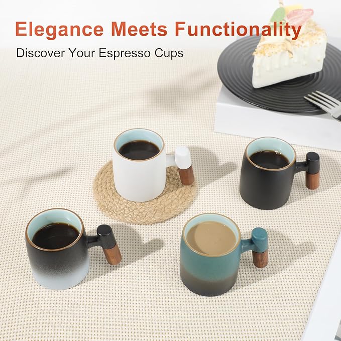 2.5oz Ceramic Espresso Cups, Demitasse Cups - Image 7