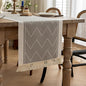 Farmhouse Boho Rustic Neutral Table Runner Decor by QGENUINE