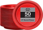 Hanna K. Signature Collection Red Plastic Plates, 9‑Inch Round, 50 Count – by HannaKSignature