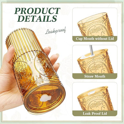 16 Set 20oz Vintage Plastic Tumbler - Image 3