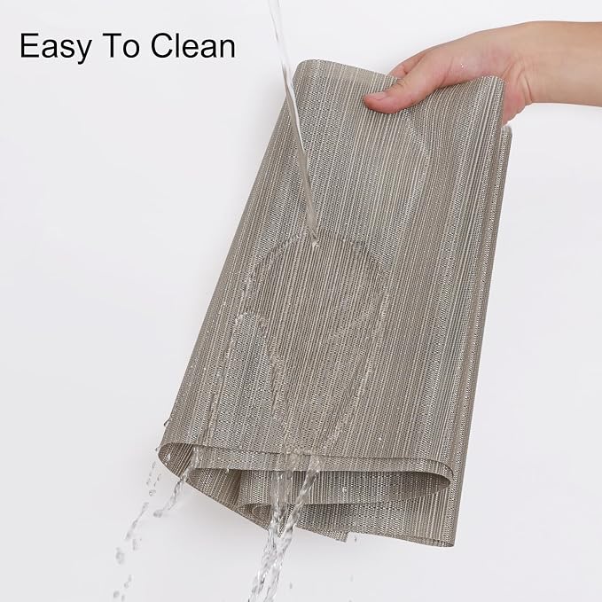 Table Runner 55 Inches Long, Vinyl Woven Heatproof Table Runners | Washable - Image 3