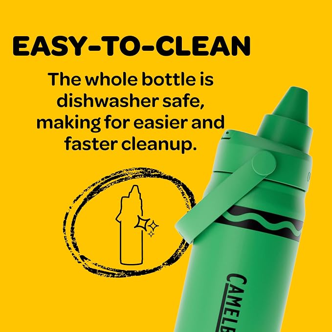 CamelBak Crayola Chug Stainless Steel Water Bottle 16oz, Carnation Pink | - Image 8