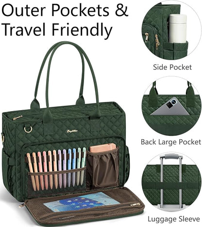 Bagstellar Teacher Tote Bag for Women, 15.6" Laptop Work Tote Computer Bag | - Image 6
