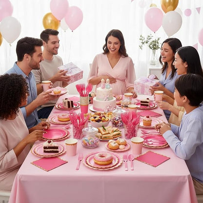 Pink Plates and Napkins Party Supplies - Image 5