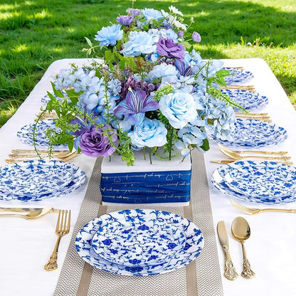 60 PCS Blue Plastic Plates - Image 5