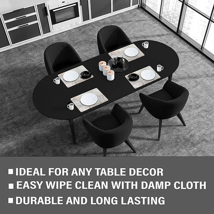 Dainty Home Rose Gold Marble Rectangle Cork Placemats - Heat Resistant Placemats, Non-Slip, Easy Clean Placemats for Elegant Dining - 12"x18" Set of 2 - Perfect for Stylish, Modern Homes