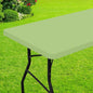Smiry Rectangle Picnic Table Cloth, Waterproof Elastic Fitted Tablecloths for 4 Foot Tables, Washable Polyester Table Cover for Camping, Indoor and Outdoor (Sage Green, 30"x48")