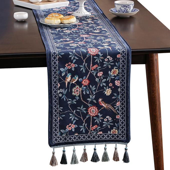 Patdrea Designer Vintage French Velvet Table Runner, Thanksgiving Dining Table by patdrea