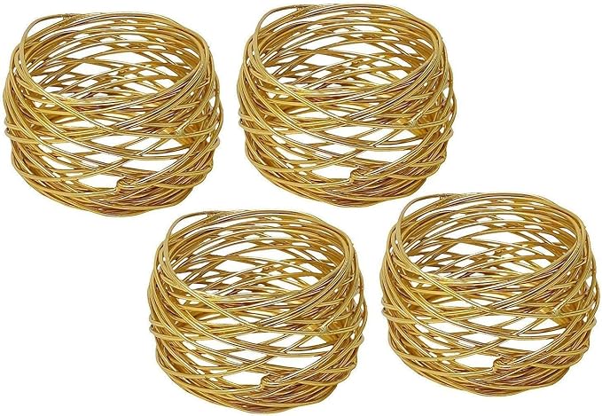 Classic Handmade Napkin Rings Set, Dining Table Holders - Image 4