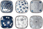 Japanese Style Ceramic Dipping Bowl,3.3'' Small Soy Sauce Dish for Condiments,Blue and White Small Bowl for Ketchup Stackable Side Dish Ramekins- Set of 6 (3.3 inch)