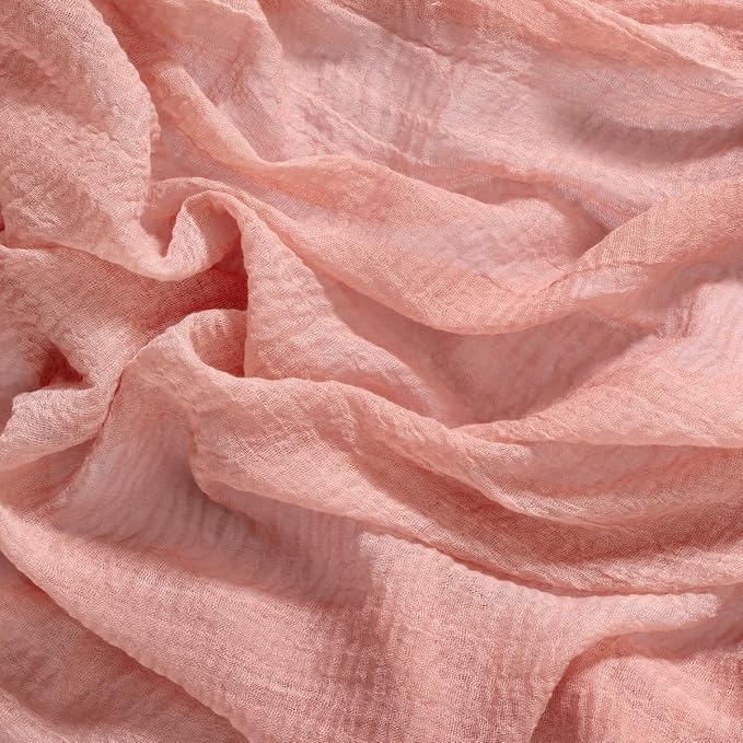 Cheesecloth Table Runner Summer Boho Wedding Shower Party Home Decor | Rose - Image 6