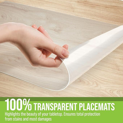 CraftyCrocodile Clear Plastic Placemats Set of 4 - Image 5