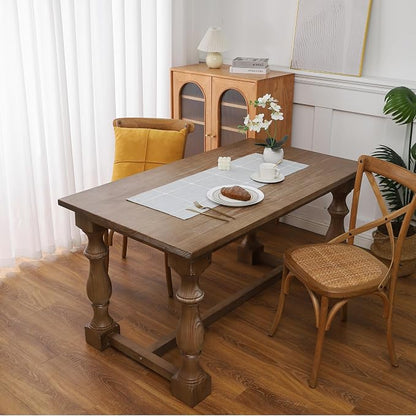 Gernaice Boho Table Runner, Modern Plaid Cotton Linen Farmhouse Table Runners - Image 2