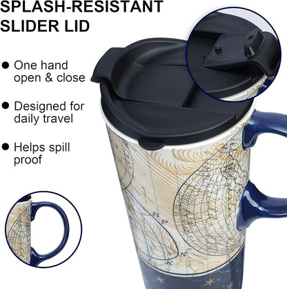 Topadorn 17oz Ceramic Travel Coffee Mug - Image 9