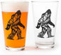 Black Lantern Set of 2 Pint Glasses – Screen Printed Drinking Glasses - 16 oz Highball Water Glasses Cups Sets Beer Glasses Tumblers Bar Glasses for Home and Kitchen (Bigfoot + Mountain Landscape)