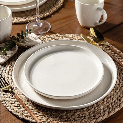 AmorArc Dinnerware Sets for 6, 18 Pieces Ceramic Plates and Bowls Set | Scratch - Image 3