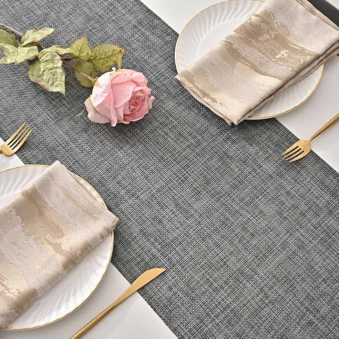GIVERARE Table Runner, 12x72in Heat-Resistant Woven Vinyl Long Tabletop - Image 4