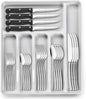 49-Piece Hammered Silverware Set by EWFEN