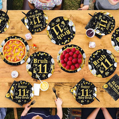 96 Pcs Bruh 11th Birthday Party Decorations - Image 7