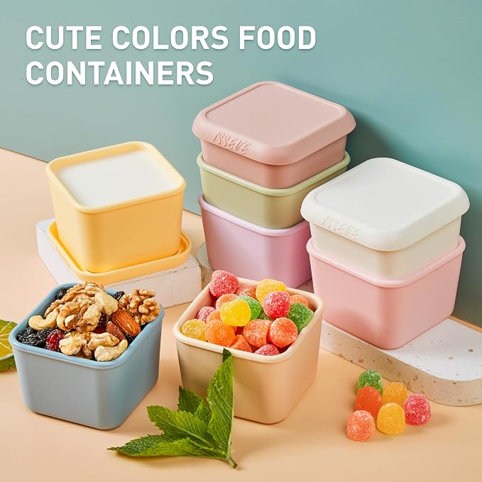 ISSEVE 8Pack 6oz Silicone Snack Containers - Image 4