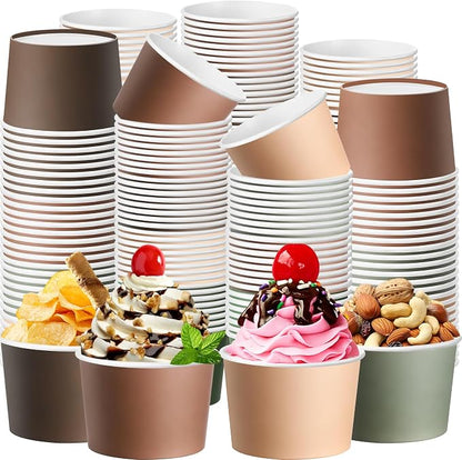 Jingmore Paper Ice Cream Cups 9oz Colored Disposable Dessert Bowls by Jingmore